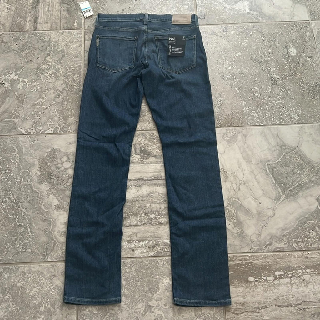 Paige Federal Straight Slim Fit Jeans in Taft, Size 31 X 34 New w/Tag