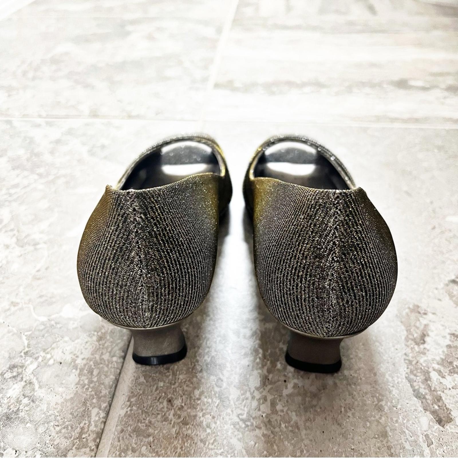 Aubrey Lynn Al-Abbey Dark Gold/Pewter Evening Glitter Shoes, NWT, Size 10