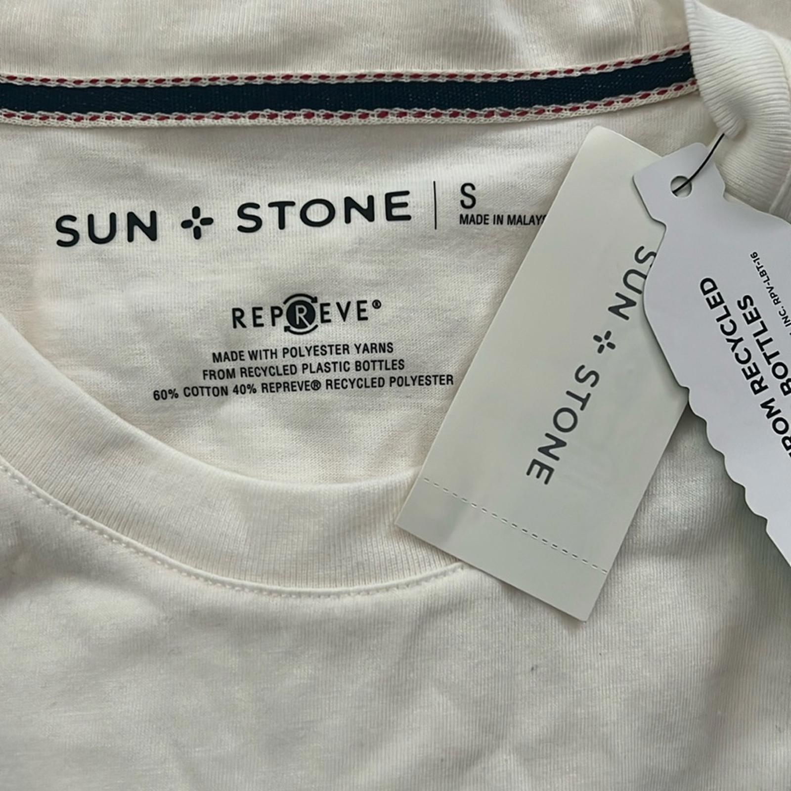 NWT Sun + Stone Men's Mountain Graphic T-Shirt, Sugar Swizzle Size S New w/Tag
