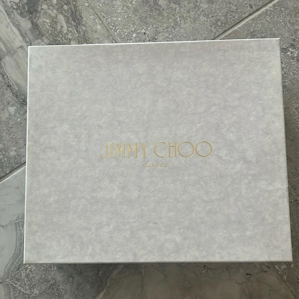 Jimmy Choo Aveline 100 Sandals w/Asymmetric Grosgrain Mesh Fascinator Bows NEW