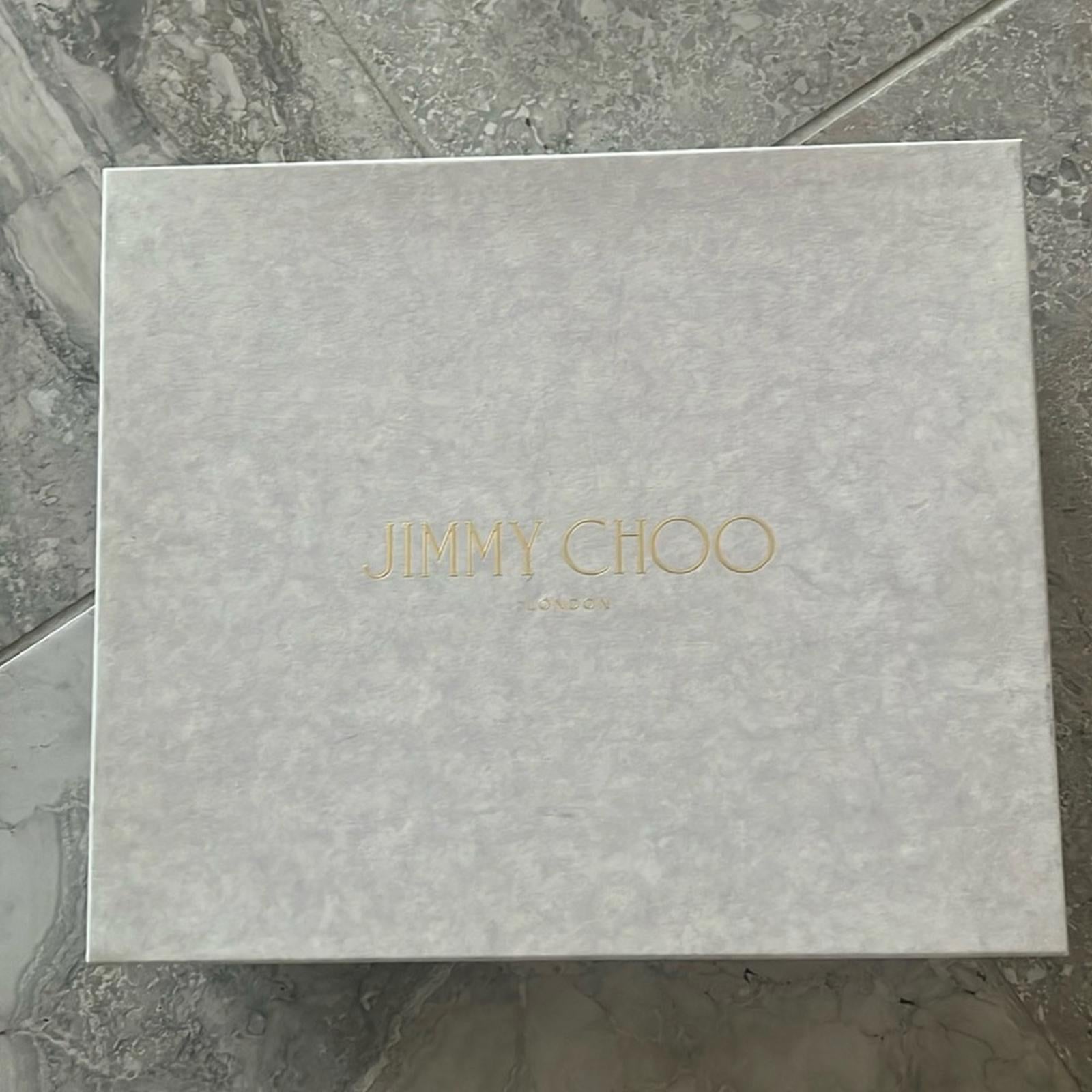 Jimmy Choo Aveline 100 Sandals w/Asymmetric Grosgrain Mesh Fascinator Bows NEW