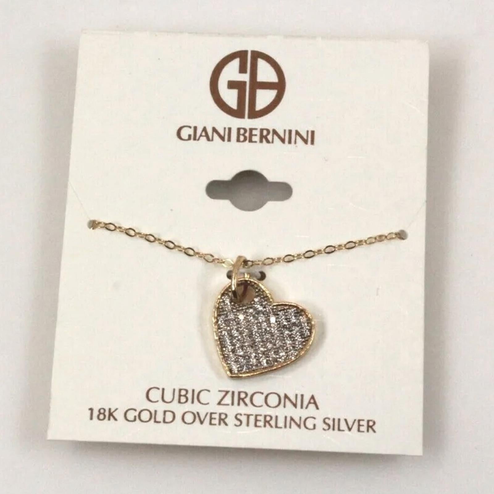 Giani Bernini 18k Gold Over Sterling Silver Heart Pendant Necklace, NWT