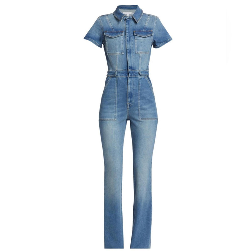 Good American Fit For Success Jumpsuit in Blue, NWT, Size 4 (XL)
