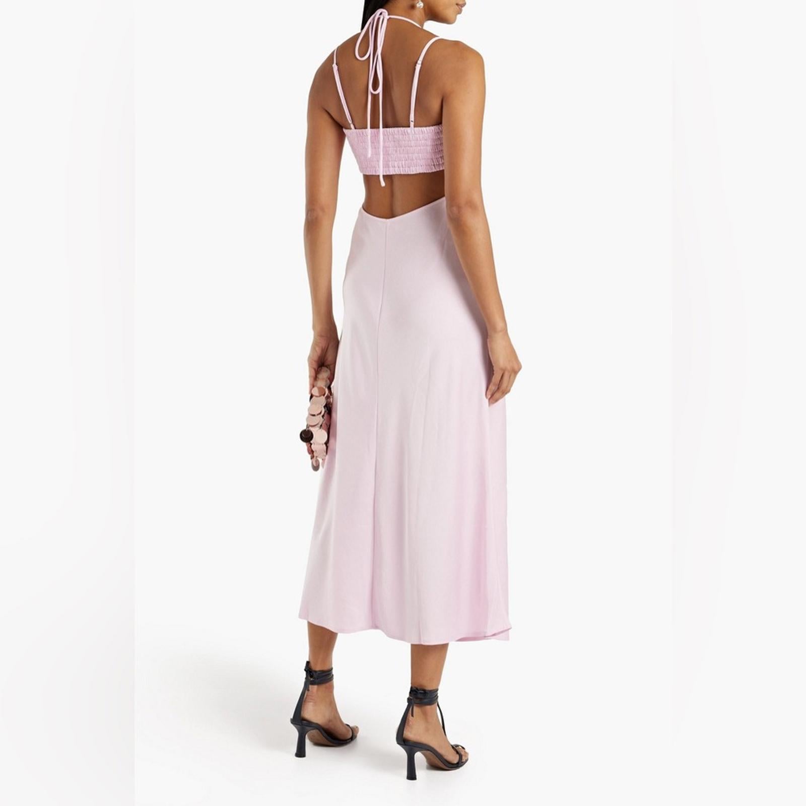 A.L.C. Sienna Strappy Cut-Out Satin Slip Maxi Dress, Size 14 New w/Tag $495