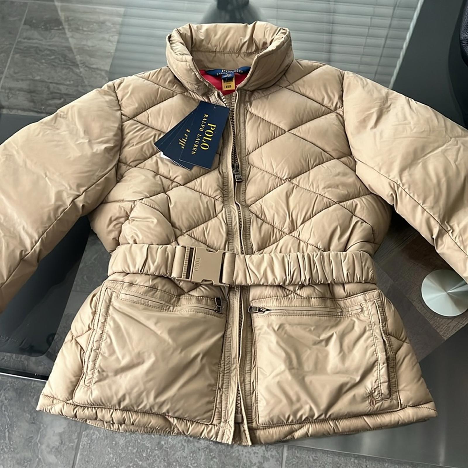 Polo Ralph Lauren Water-Repellent Belted Quilted Jacket Size 6X New w/Tag