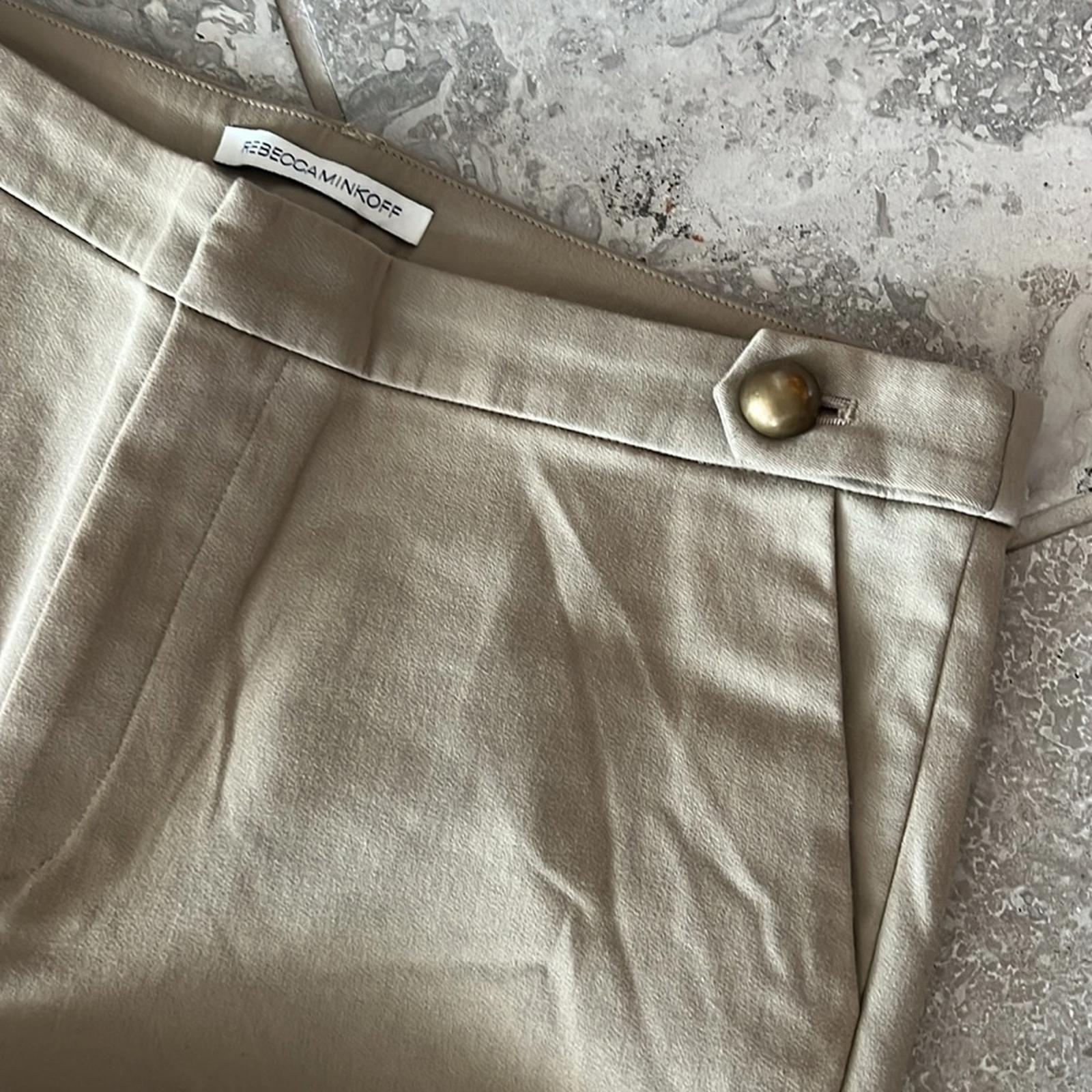 Rebecca Minkoff Glory Pants Straight Leg, Tan New w/o Tag