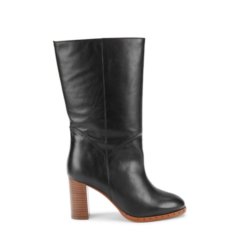 All Saints Mille Block Heel Boots in Black, Size EU 37 | US 7 New w/o Box