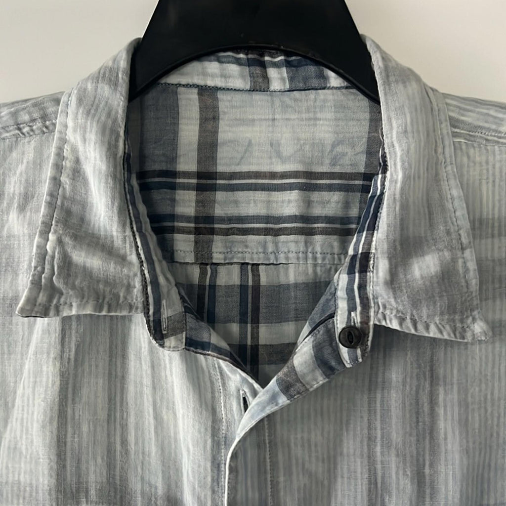 John Varvatos Neil Reversible Regular Fit Sport Shirt Dusted Blue, NWT, Size XL