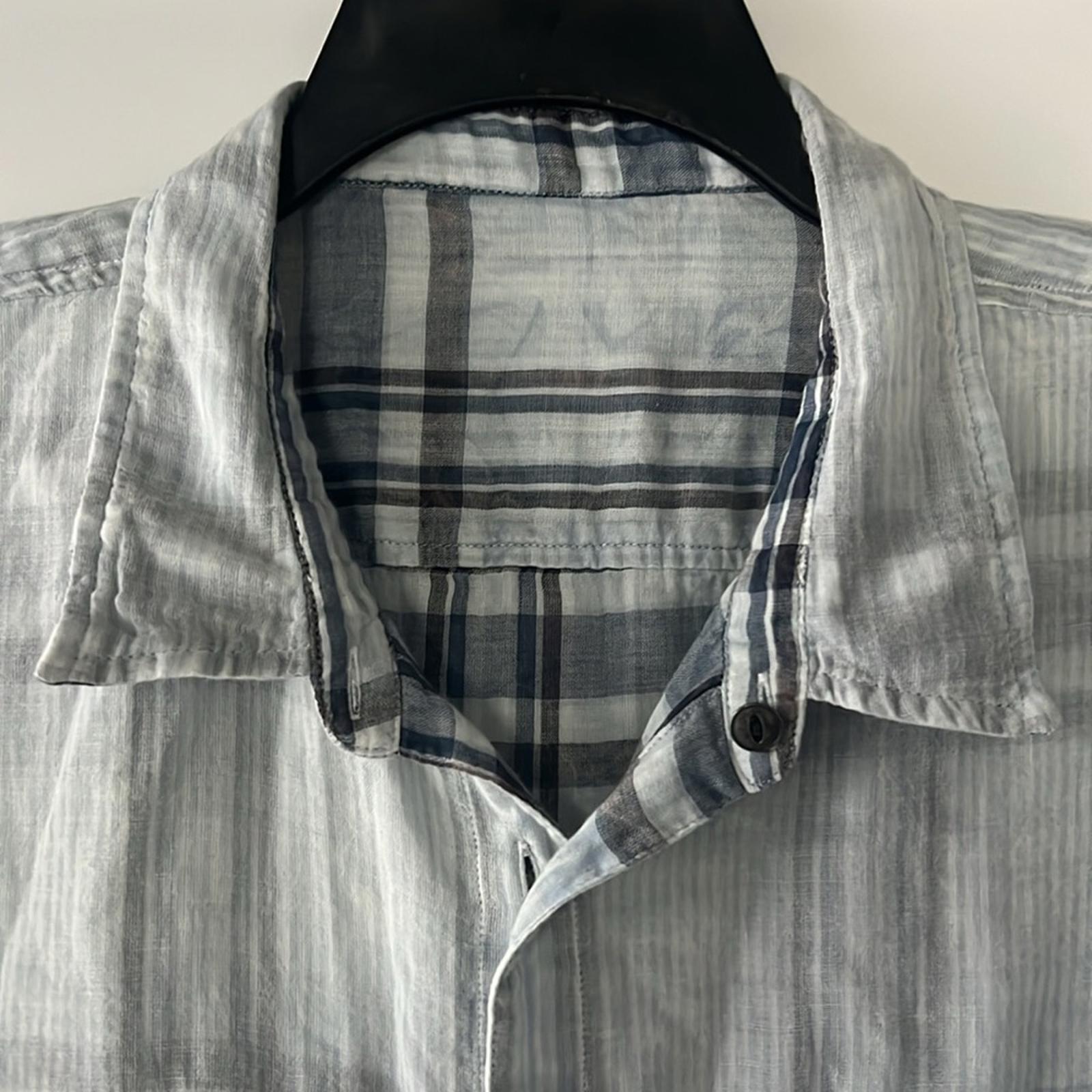 John Varvatos Neil Reversible Regular Fit Sport Shirt Dusted Blue, NWT, Size XL