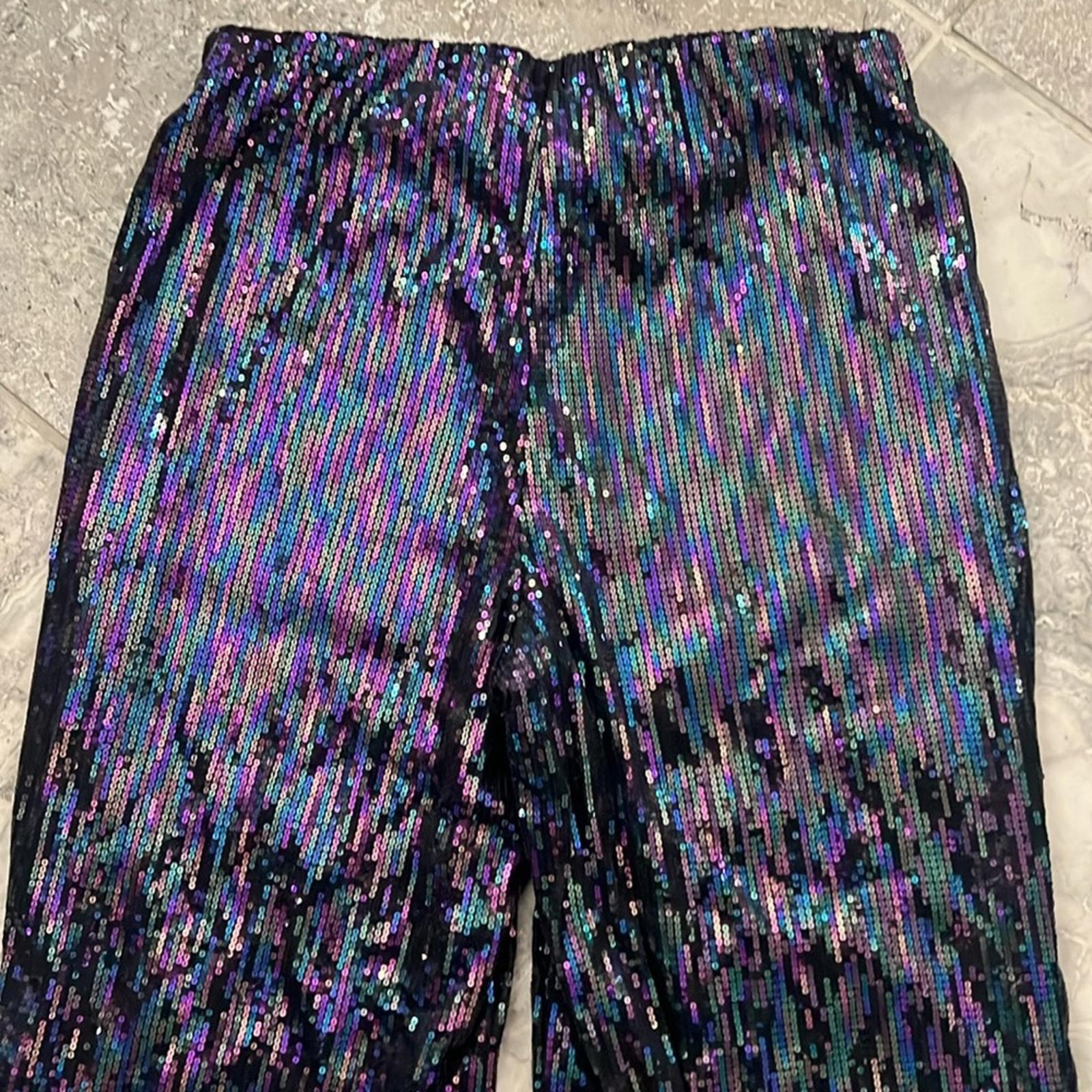 Crystal Kobe Stretch Sequin Pants, Size XS New with Tag Retail $179