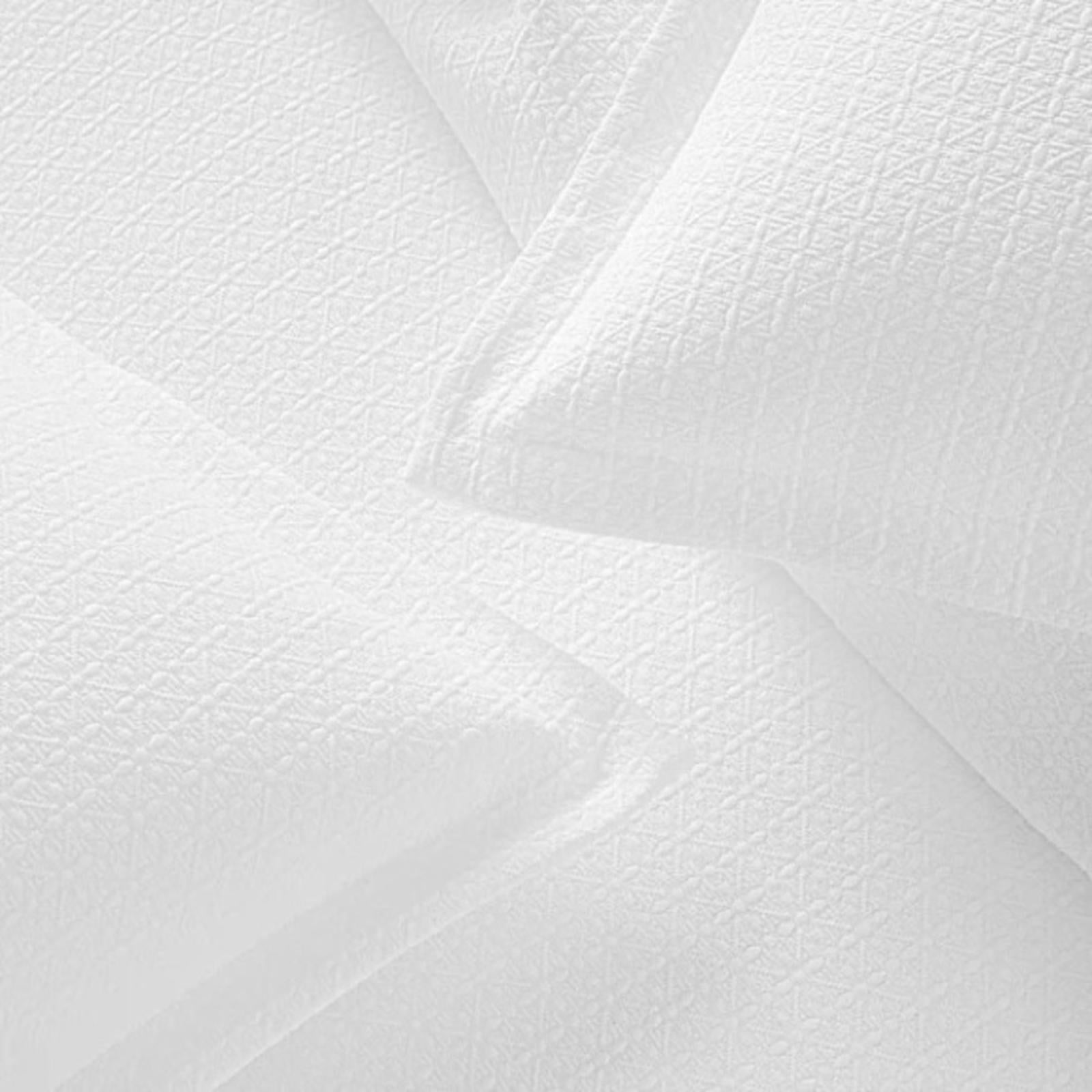 SKY 3-Piece Woven Lattice Duvet Set, White Size Full/Queen New w/Tag Retail $260