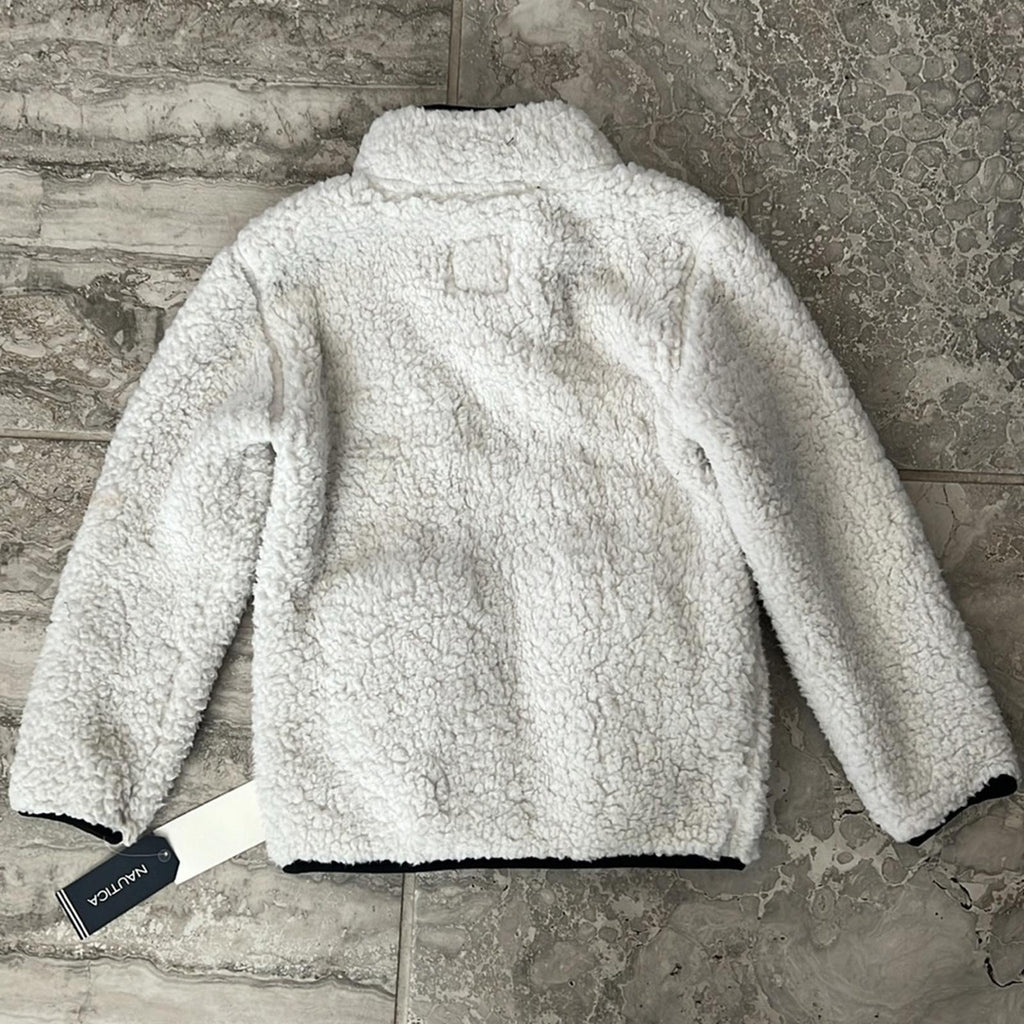 NAUTICA Light Grey Sherpa Jacket, Boy’s Size M(5) Regular New w/Tag