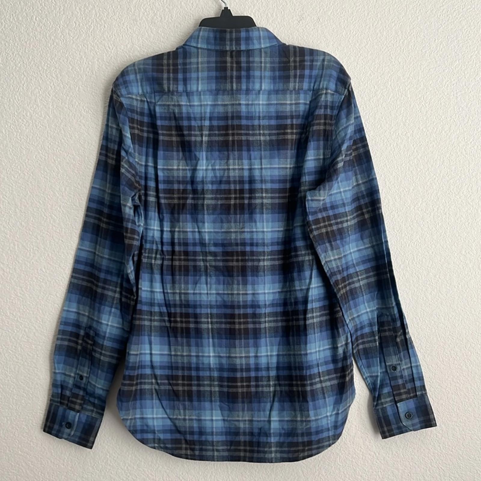 Vince Blue Plaid Casual Button Down Shirt, Size S NEW w/Tag