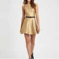 Rag & Bone Gold Renard Brocade Dress, Size 2 EXCELLENT $495