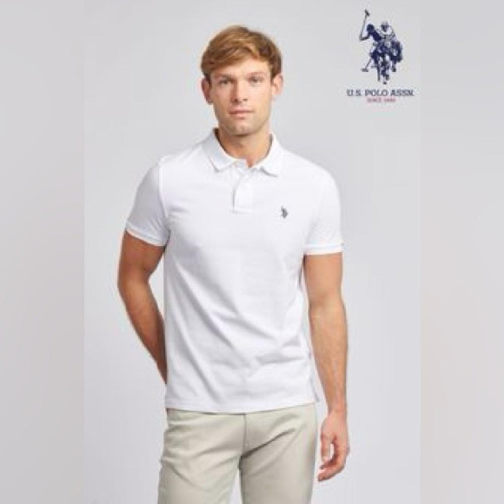 U.S. Polo Assn. Short Sleeve Polo Shirt in White, Size L EXCELLENT!