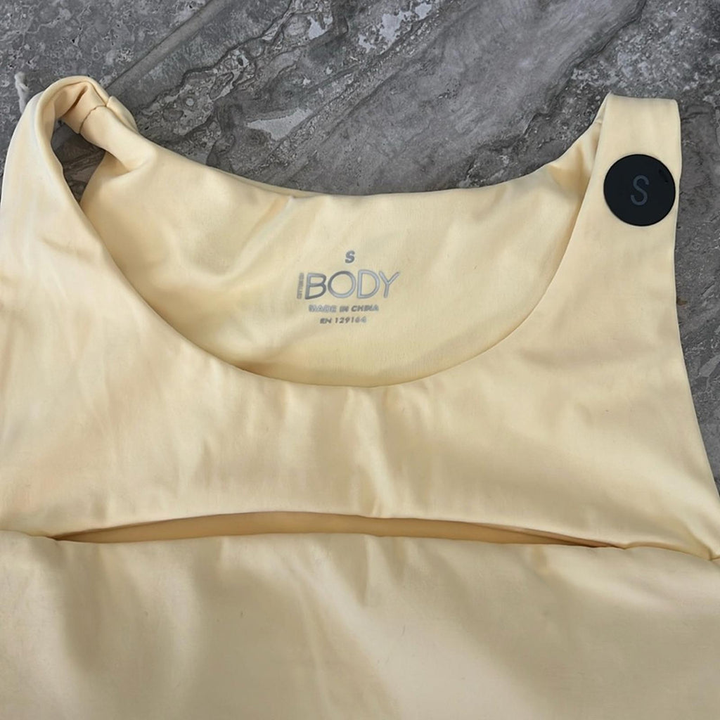 Cotton On Smoothing Cut Out Vestlette Top Yellow, Size S New w/Tag