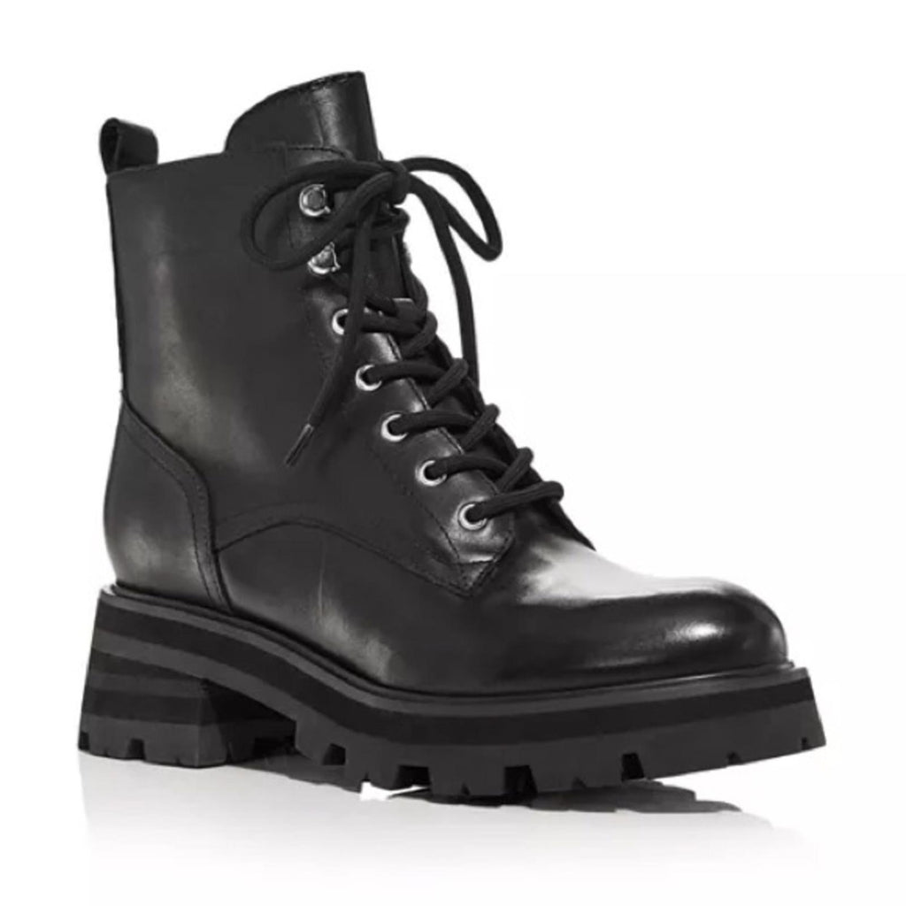 Marc Fisher LTD. Lucien Lace Up Combat Boots, Black Size 11  New in Box $249