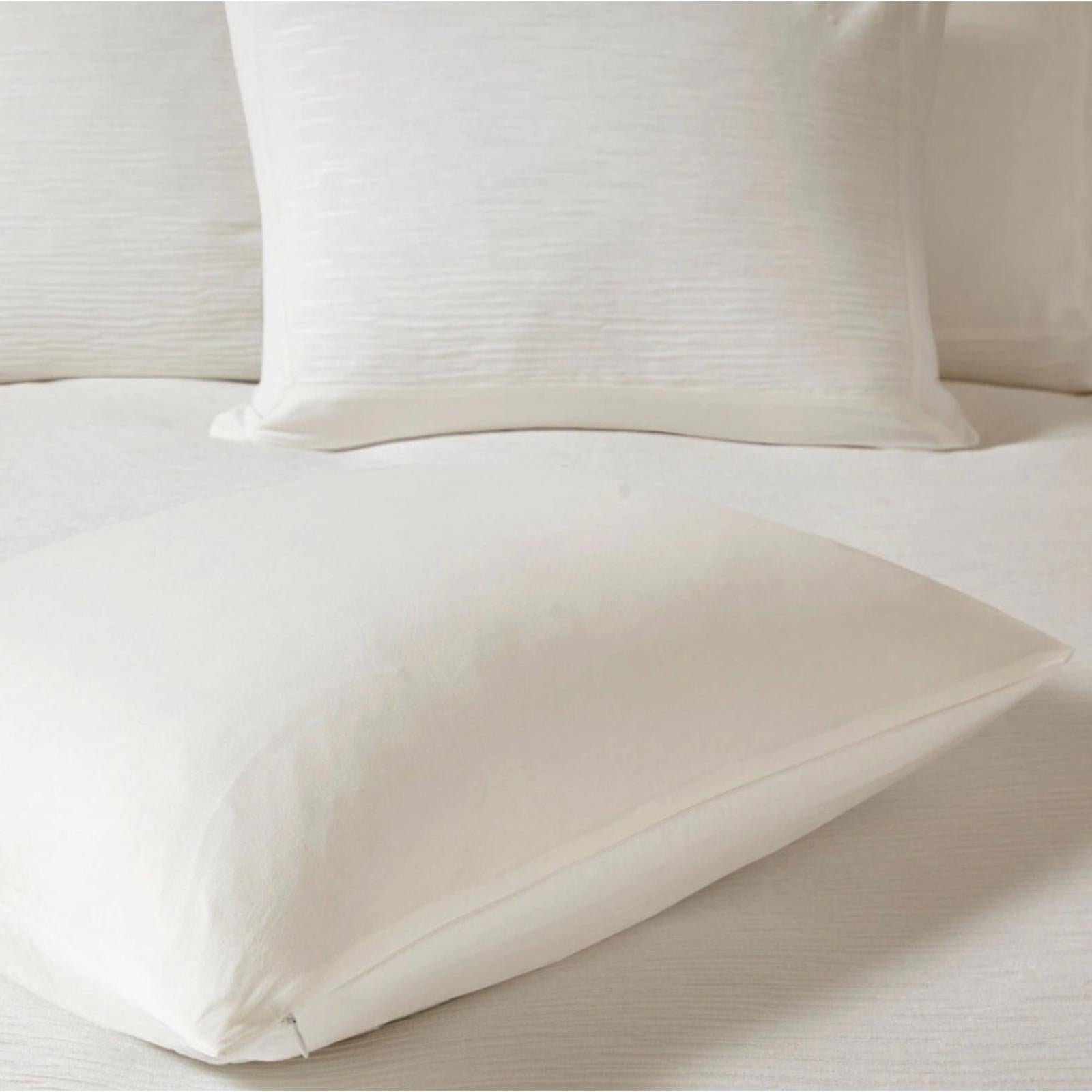 NATORI Hanae Queen Cotton Blend Yarn Dyed 3-Piece Duvet Cover Set, New w/Tag