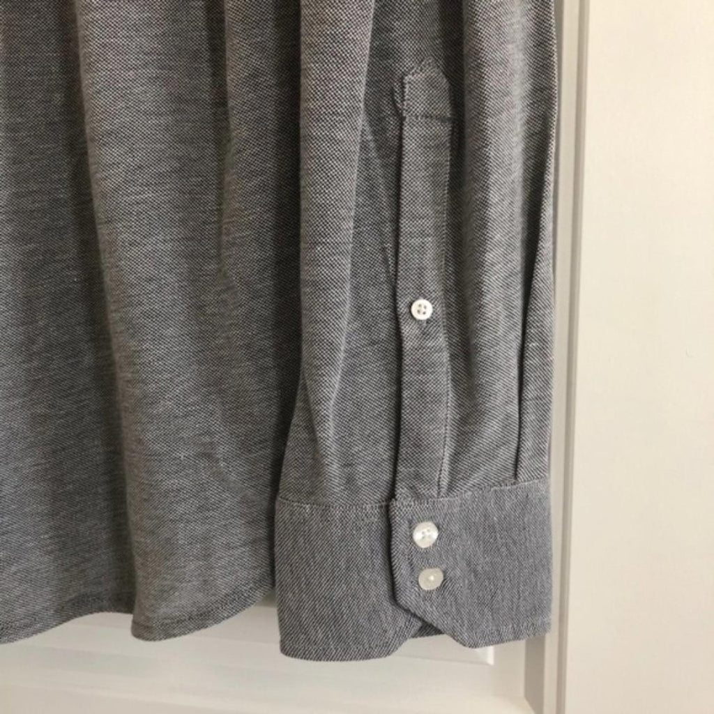 Thomas Dean Textured Button Down Shirt in Grey, Size XL New w/Tag $125