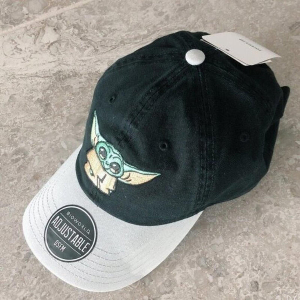 Disney’s Star Wars The Mandalorian Strap Back Dad Hat in Black, One Size, NWT