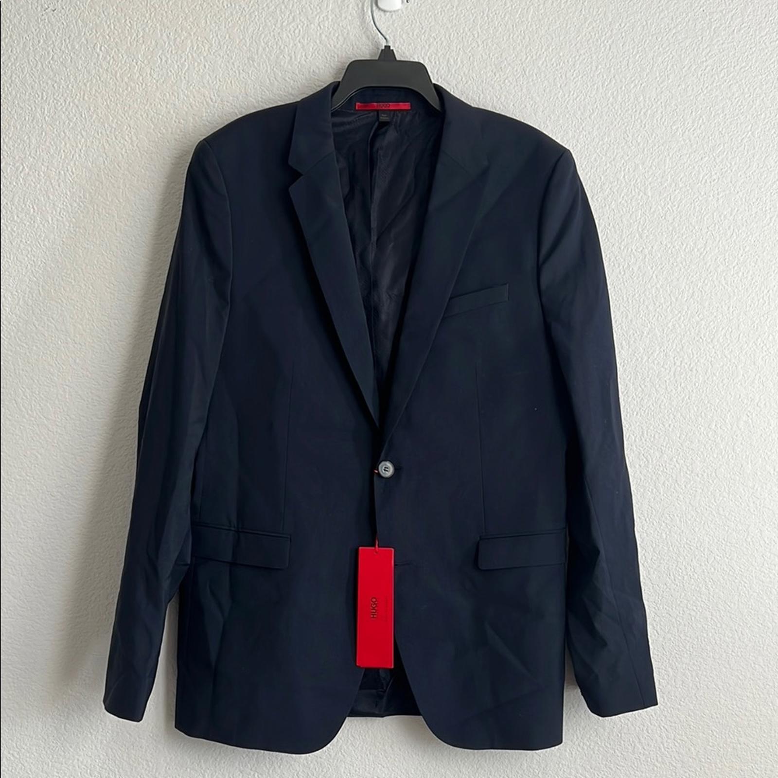 HUGO Aldons Blue Basic Suit Slim Fit Jacket, Size 44 L NEW w/Tag $398