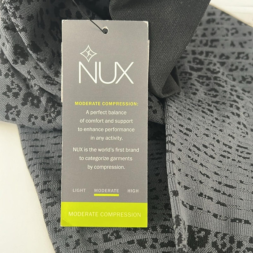 NEW NUX x Soulcycle Feline Seamless Legging, Gray & Black, Size S New w/Tag