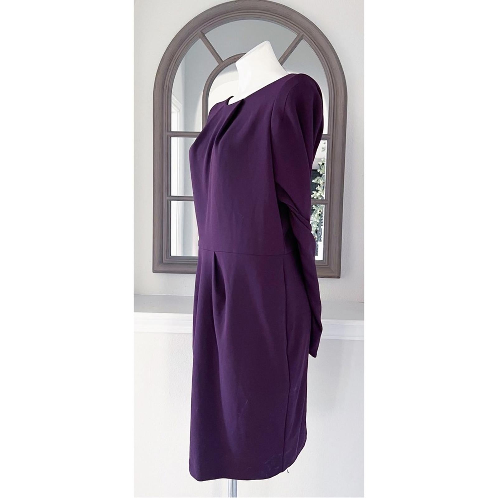 Betsy & Adam Midi Cowl Neck Drape Back Scuba Crepe Dress Size 14 NEW w/Tag