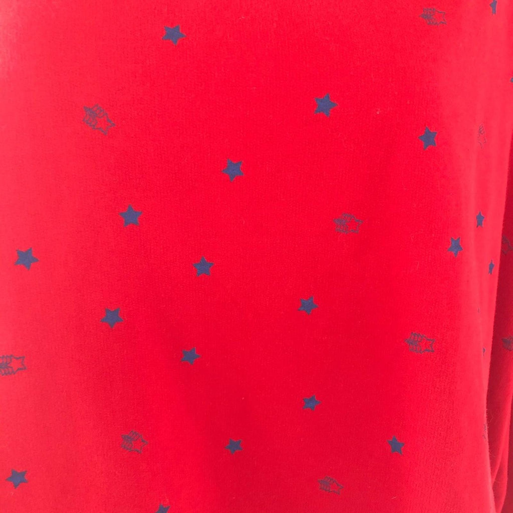 Earl Jeans Star Print Crewneck Sweatshirt, Red & Blue Patriotic Size L New w/Tag