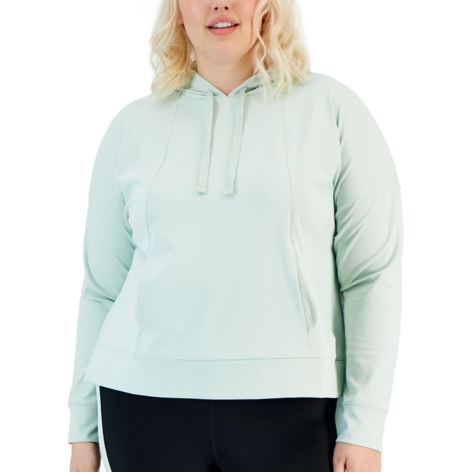 ID Ideology Techy Drawstring-Hood Hoodie in Mint Wash, Plus Size 3X New w/Tag