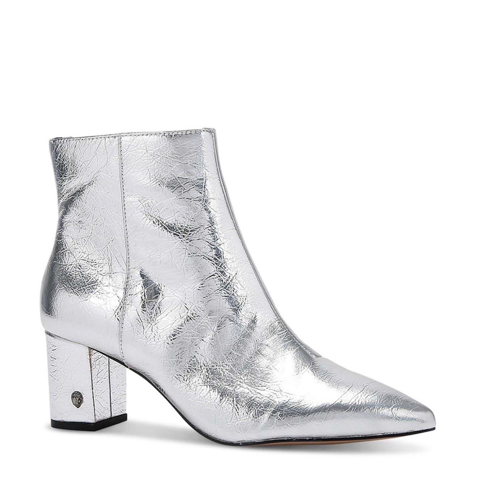 Kurt Geiger Burlington Block Heel Ankle Booties, Silver Size EU 37, New w/o Box
