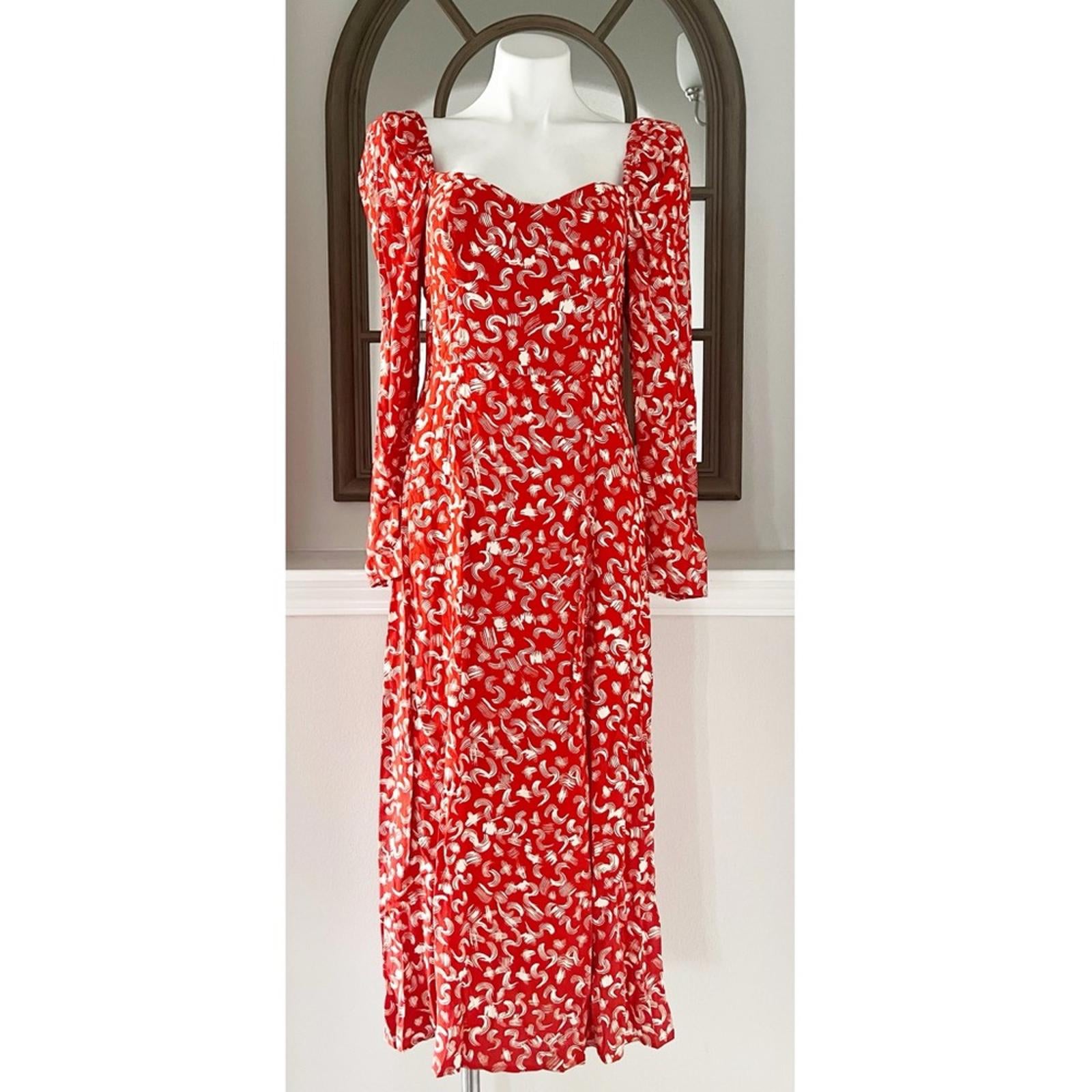& Other Stories Puff Sleeve Midi Dress, Size 8 New w/Tag