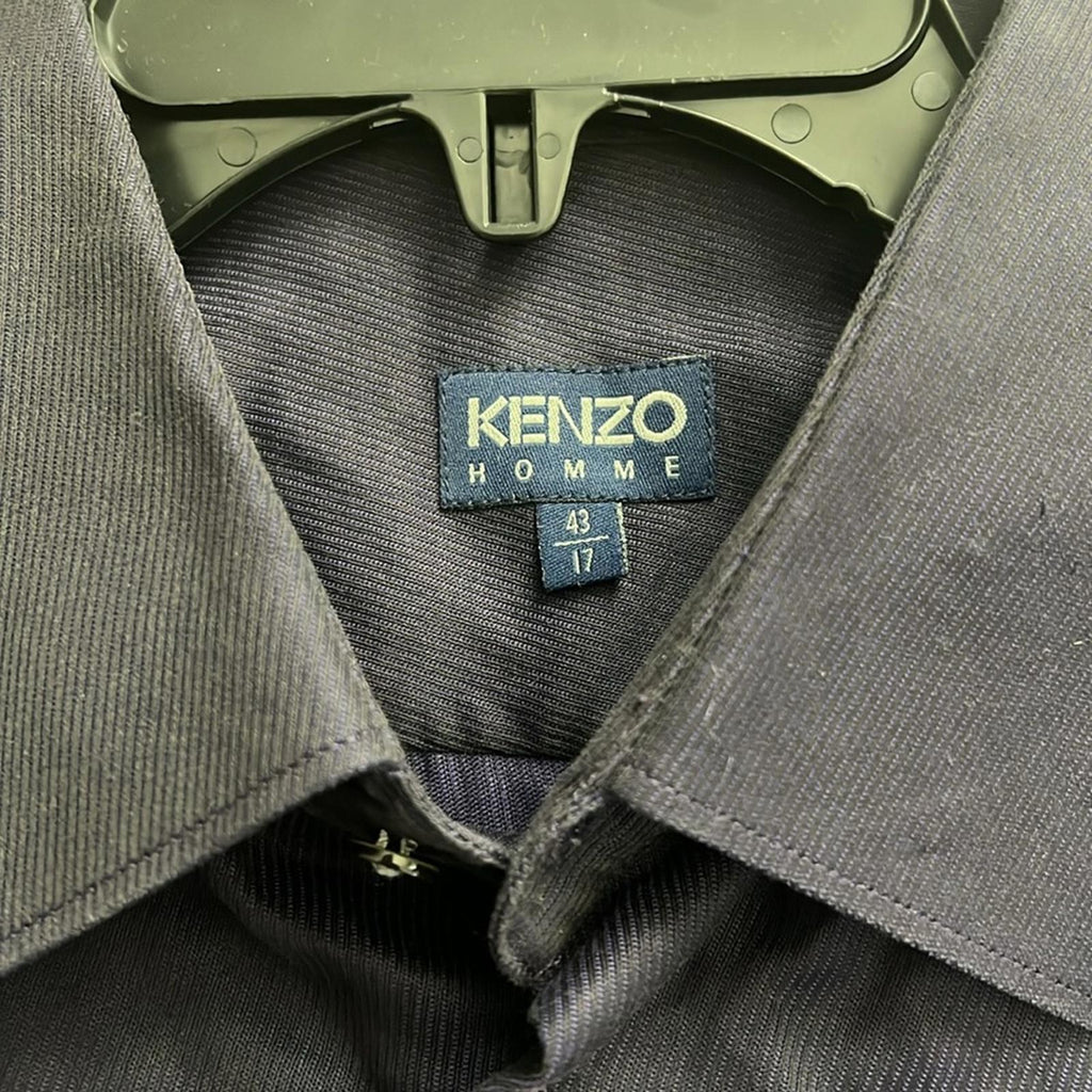 KENZO Homme Iridescent Long-Sleeve Dress Shirt in Purple, Size 43/17 EXCELLENT!