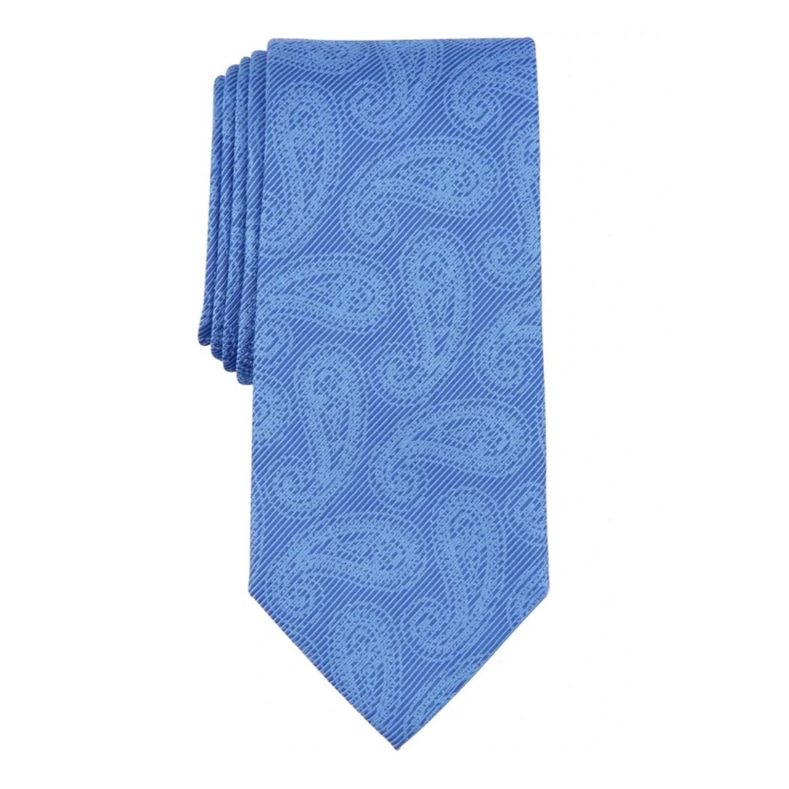 Michael Kors Men’s Adkins Paisley Silk Blend Tie in Blue, One Size, NWT
