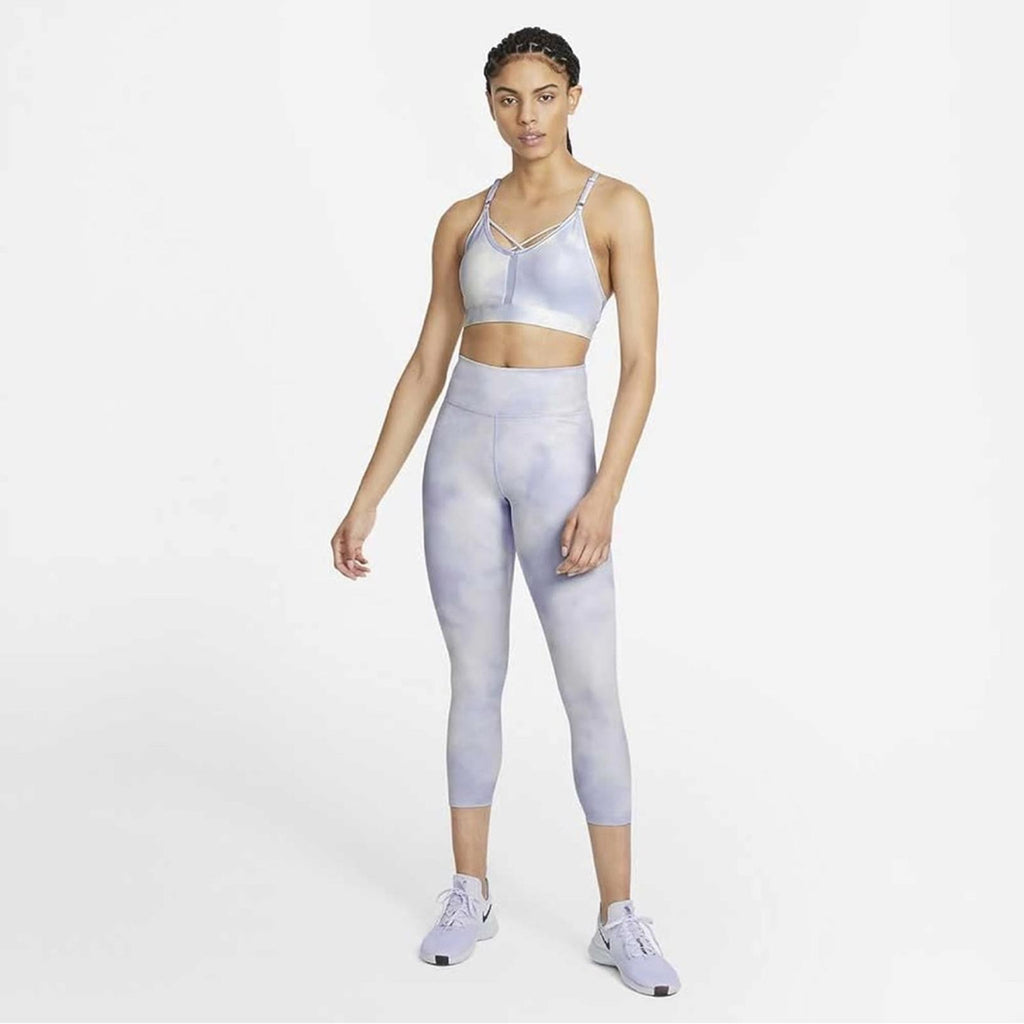 Nike One Icon Clash Mid-Rise Crop Leggings, Size XS (Thistle/White) NWT