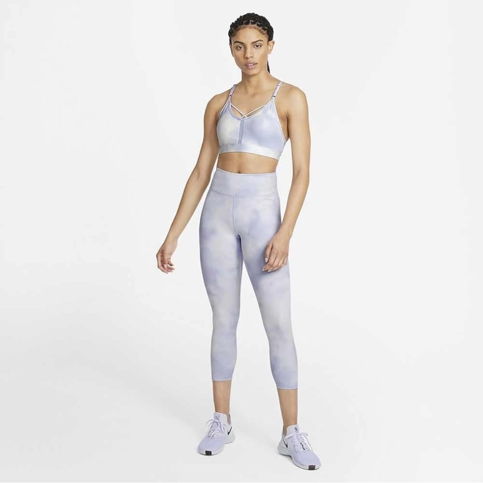 Nike One Icon Clash Mid-Rise Crop Leggings, Size XS (Thistle/White) NWT