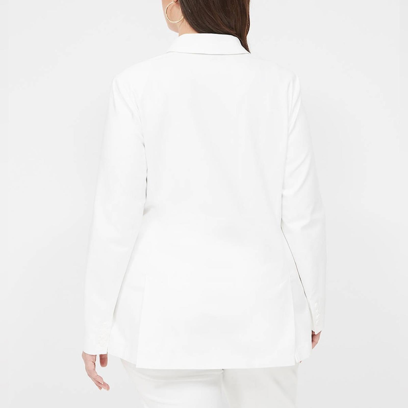 Lane Bryant White Double-Breasted Blazer, NEW, Size 16