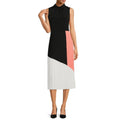 Karl Lagerfeld Pleated Printed Midi Dress, NEW, Size 4