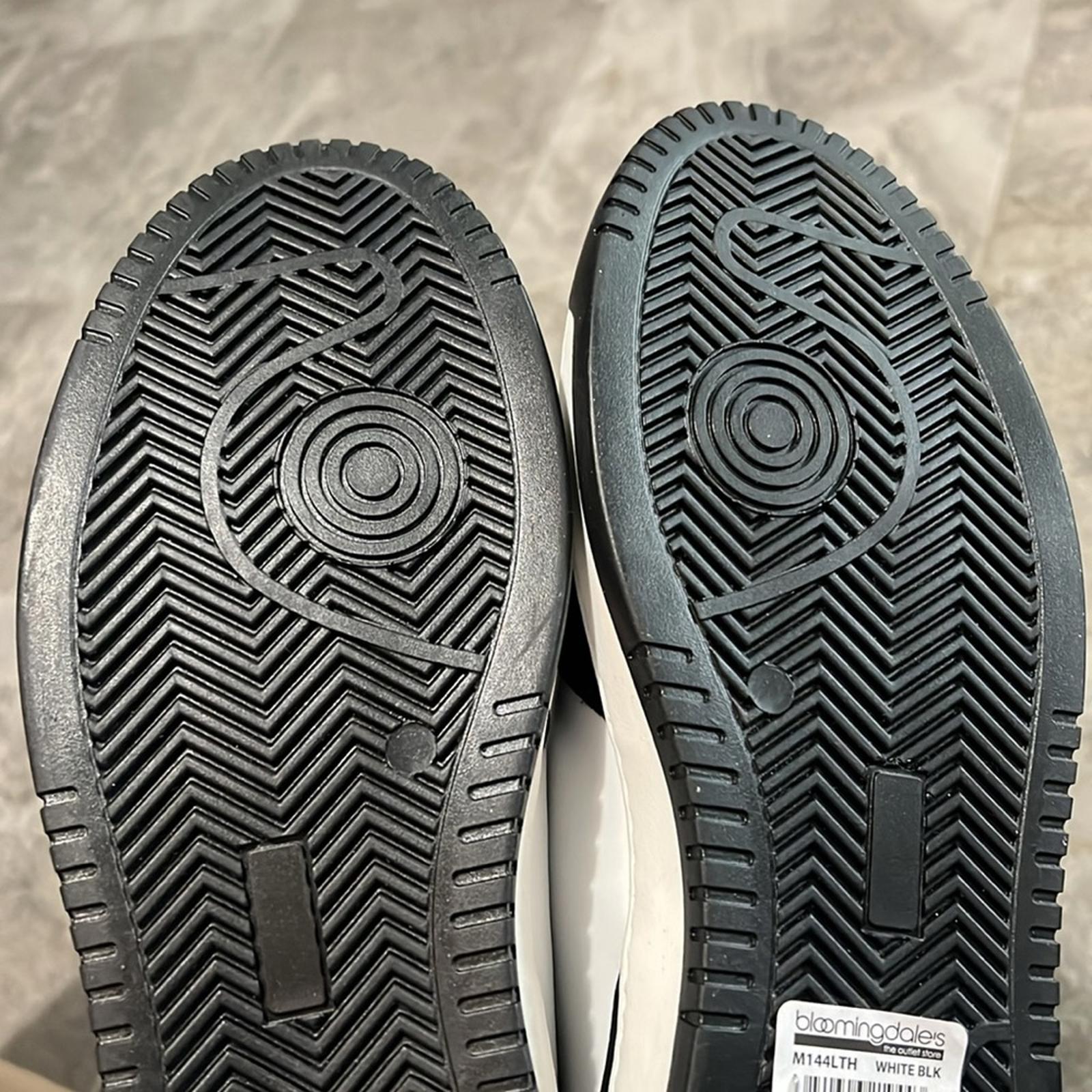 Valentino Oliver Leather Sneakers in Black/White Size 10.5 NEW w/Tag