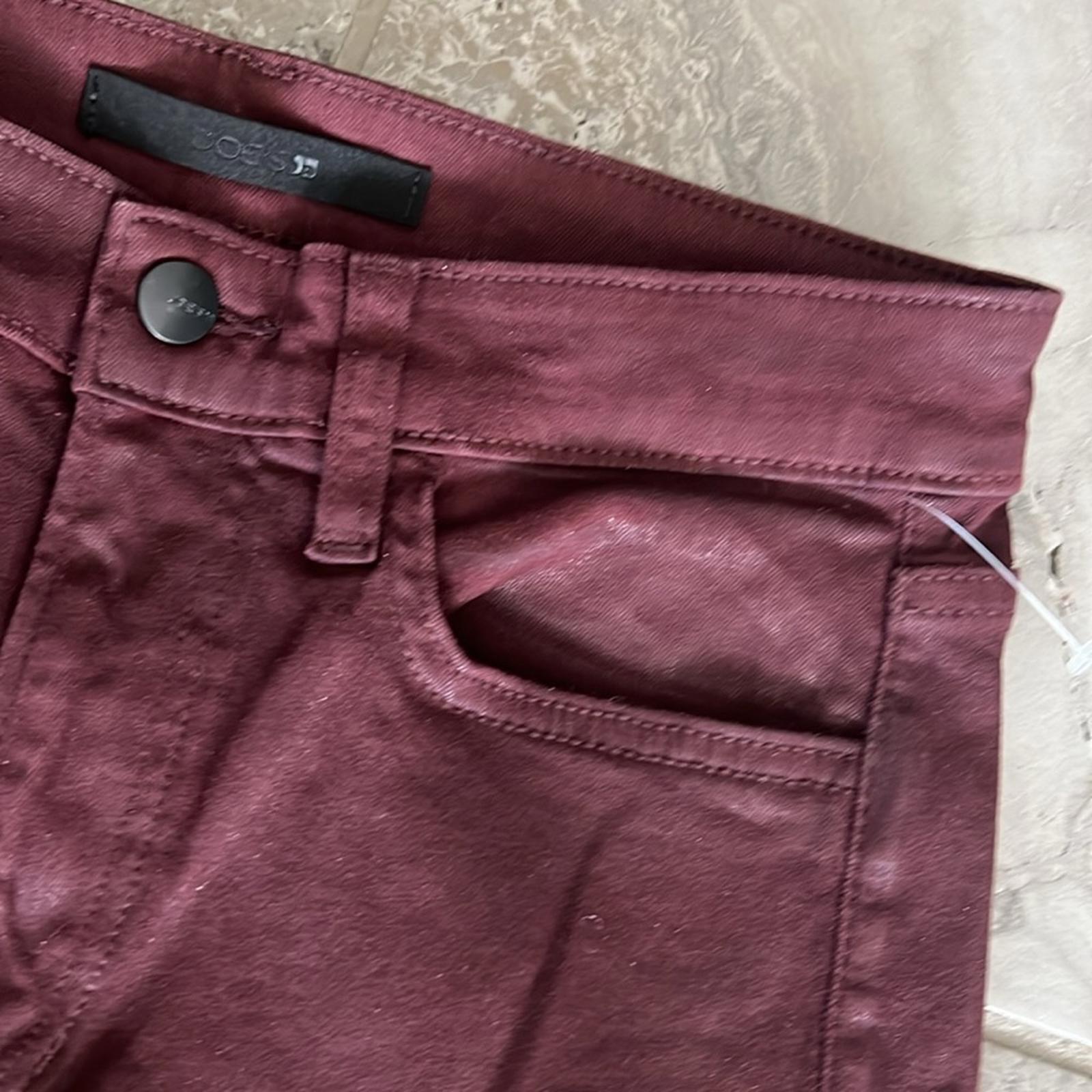Joe’s Jeans The Callie Red Coated High-Rise Bootcut Jeans, Size 26 NEW $198