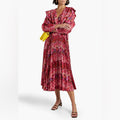 Derek Lam 10 Crosby Chrishelle Pleated Midi Dress, Red Size 0 New wTag SOLD OUT!