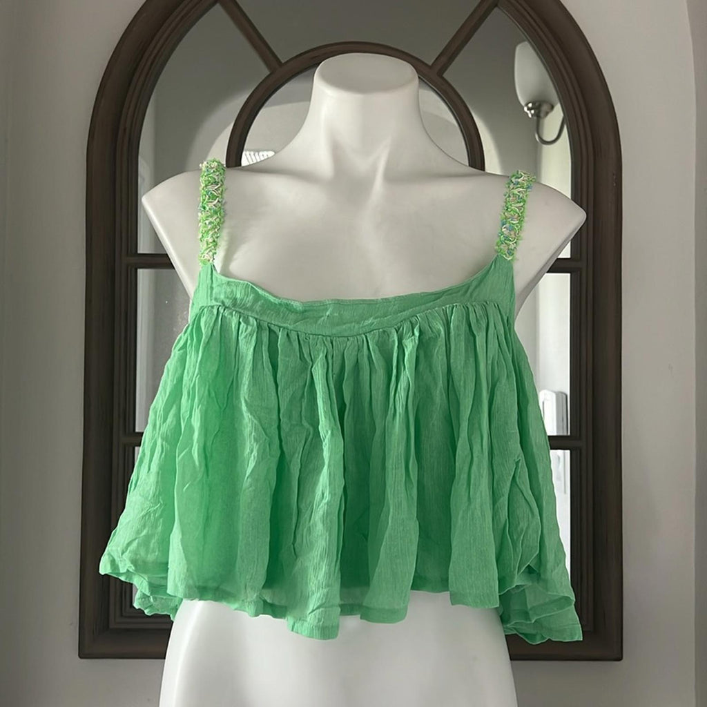 KOCH Women's Eliza Top in Sea Glass Green, Size S New w/Tag Retail $320