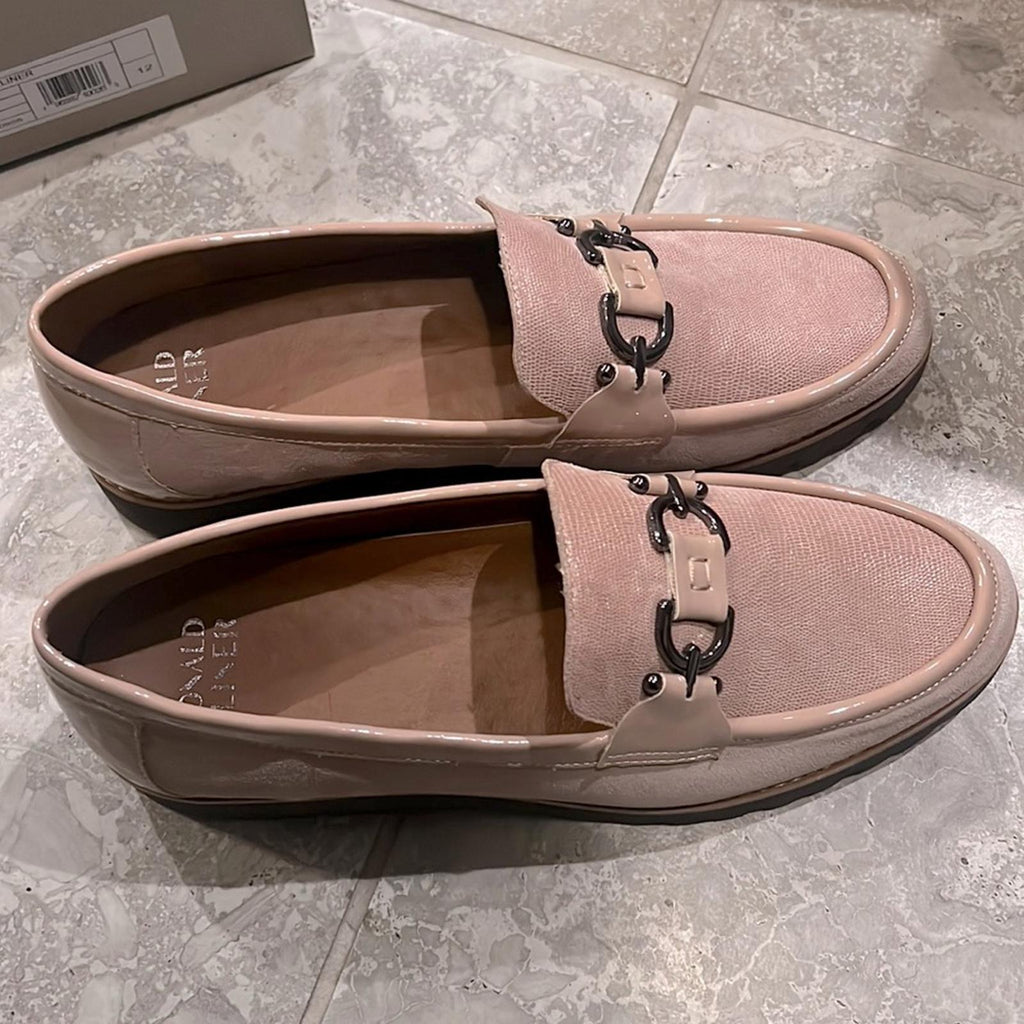 Donald Pliner Clio Slip-on Chunky Loafer Calf Suede Blush Size 12 NEW (Sold Out)