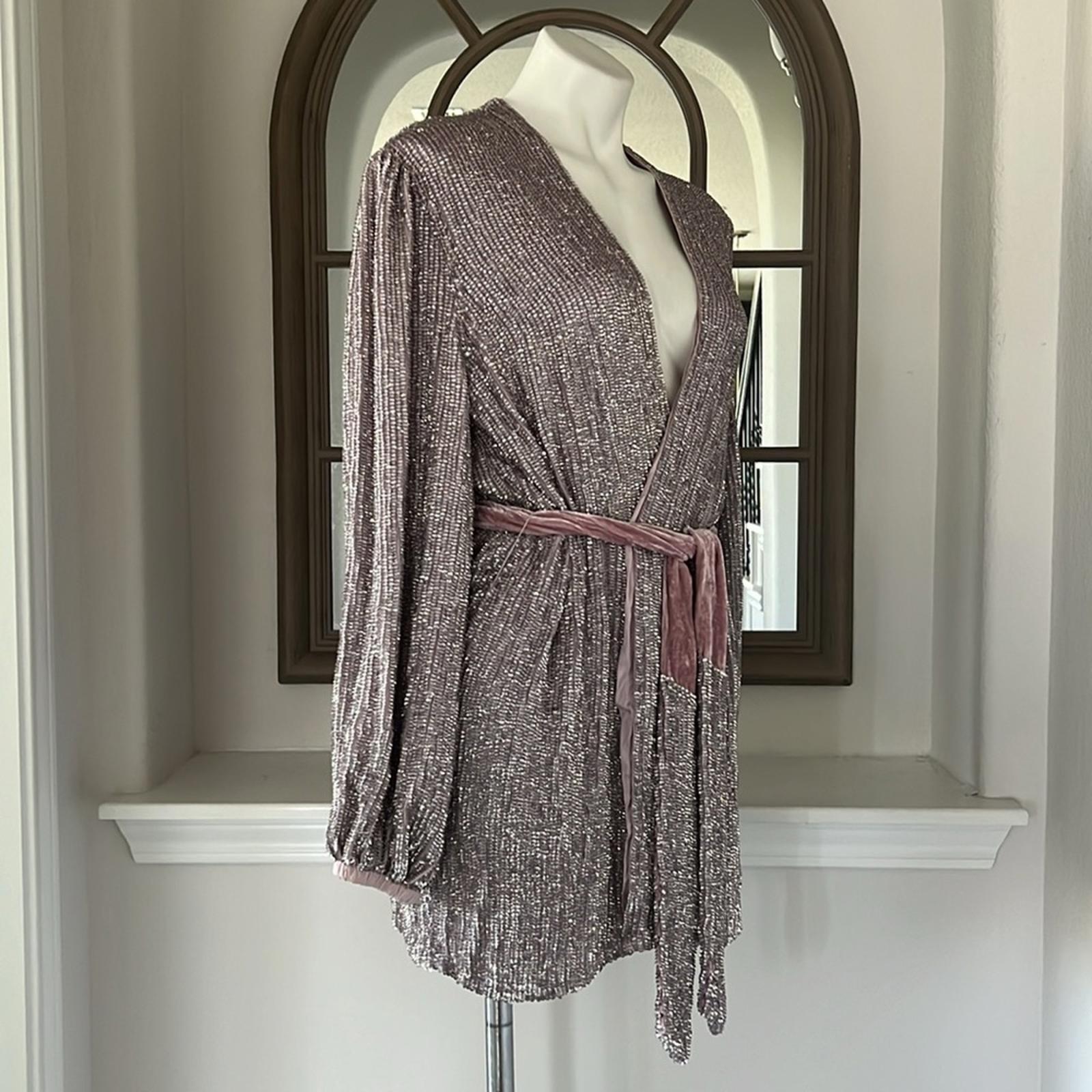 Retrofete Gabrielle Embellished Robe Mini Dress, Revolve XS New w/Tag SOLD OUT!