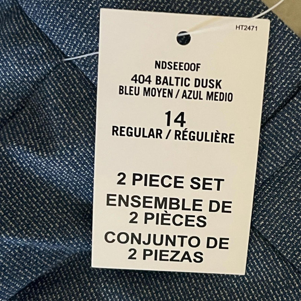 Nautica 2-Piece Micro Texture Suit in Blue, Big Boys Size 14, NEW $140