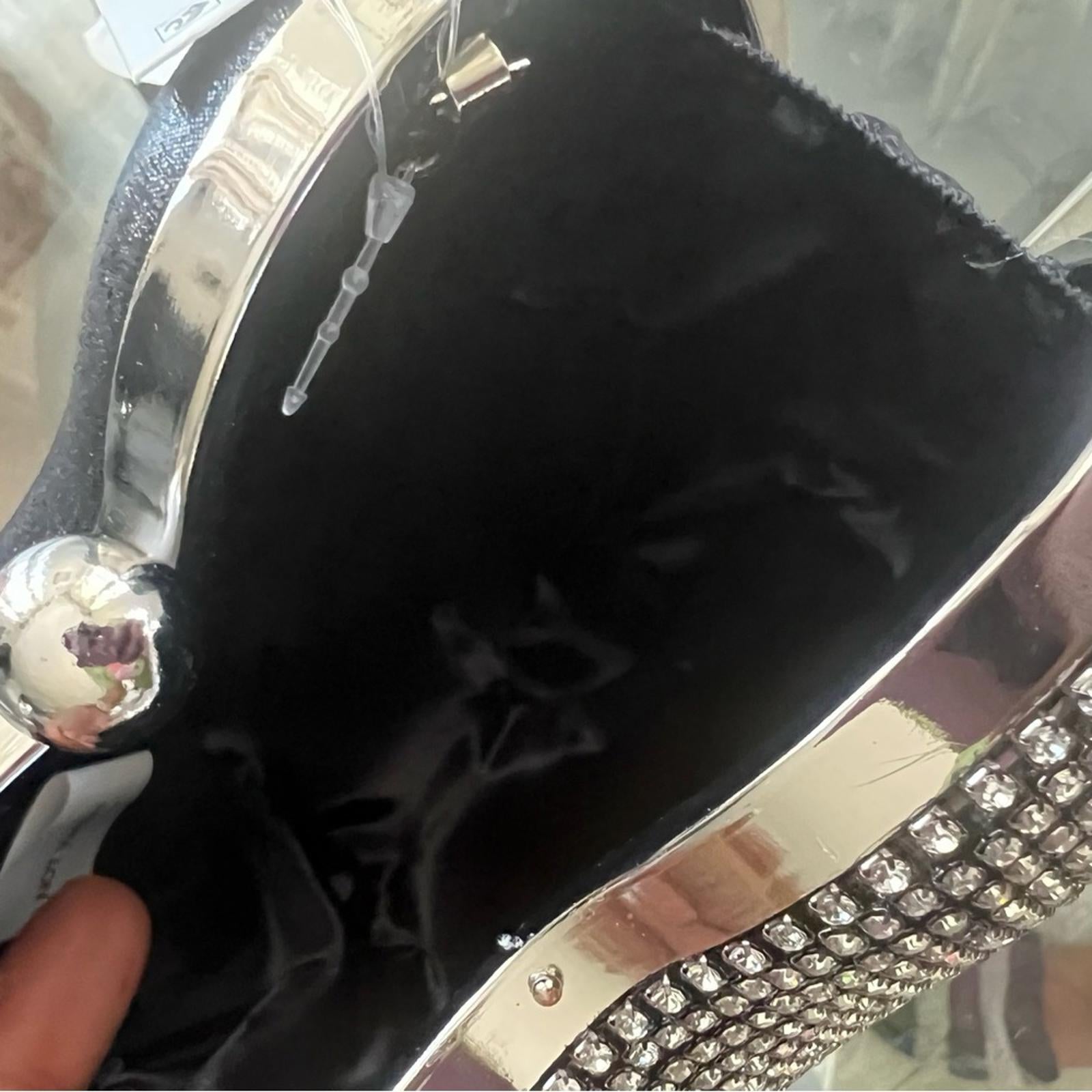 AQUA Heart Crystal Clutch/ Mini Crossbody, One Size,  New w/Tag