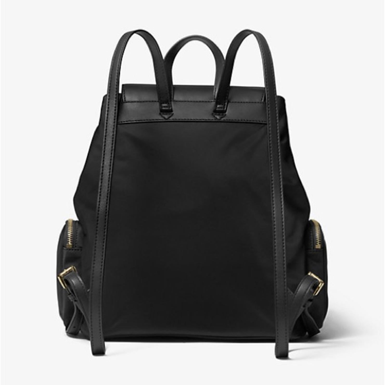 Michael Kors Abbey Large Nylon Backpack, Black New w/Tag Retail $398
