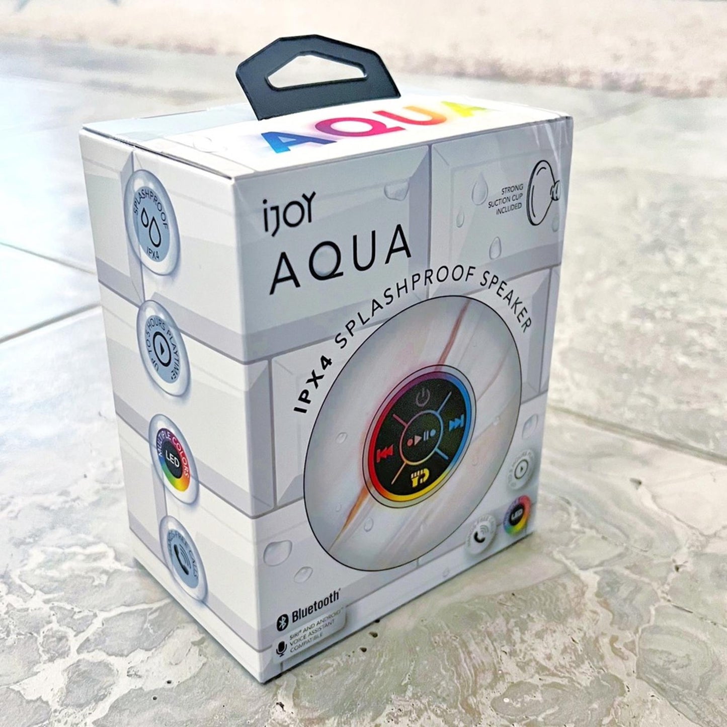 iJoy LED Suction Shower Speaker, New in Box