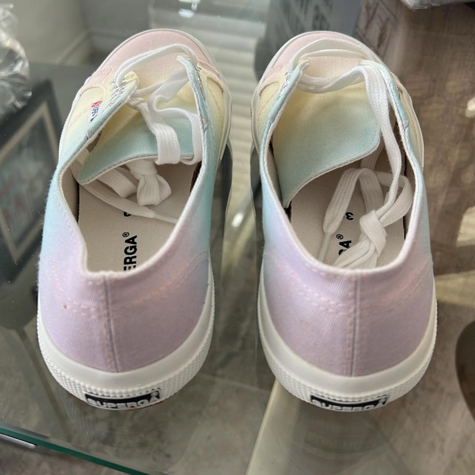 NEW Superga 2750 Gradient Print Pastel Rainbow Sneakers, Size EU 39 New w/o Box