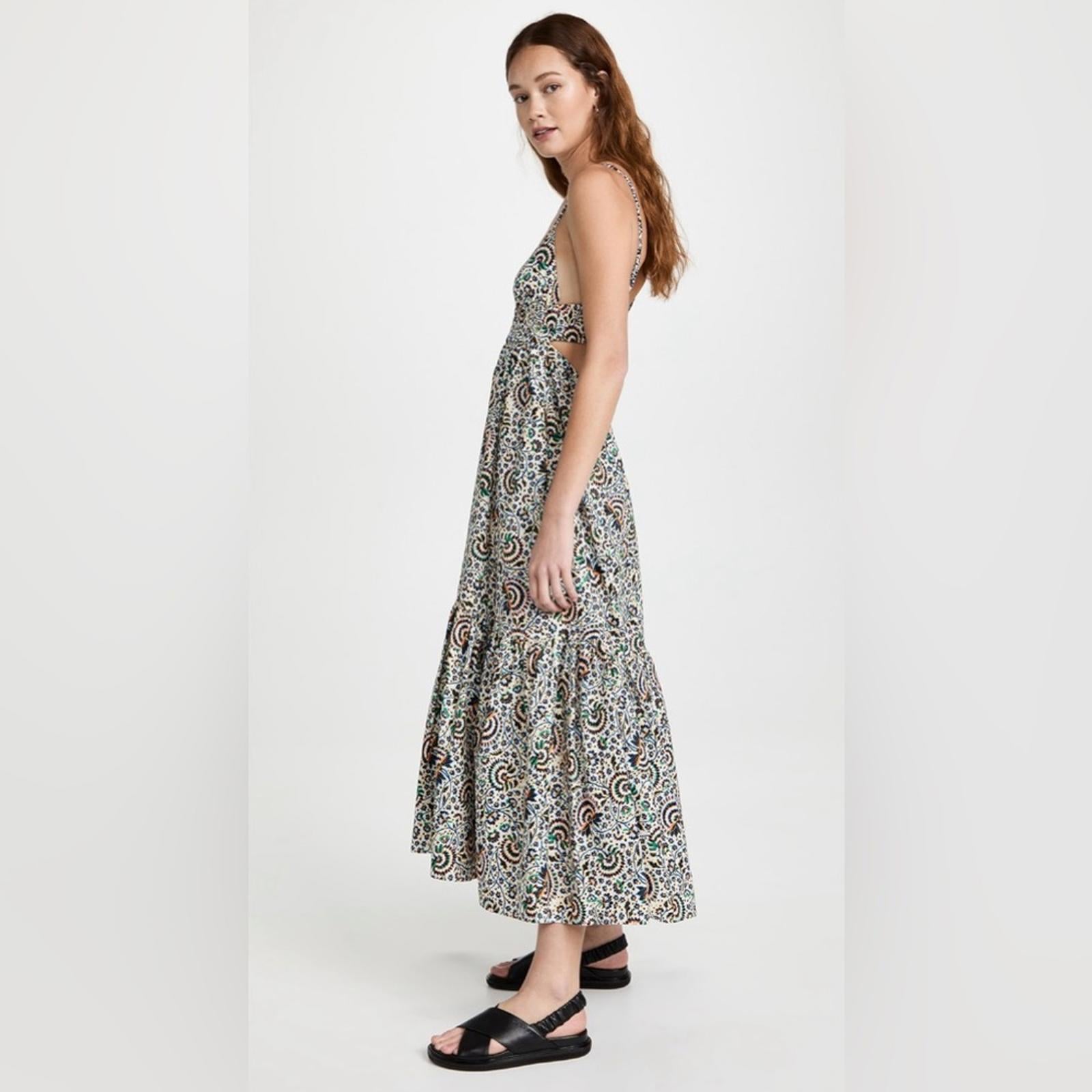 A.L.C. Rhodes Printed Open Back Maxi Dress, NWT, Size 4