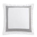 Hudson Park Collection Embroidered Geo Euro Sham in White/Blue, New w/Tag